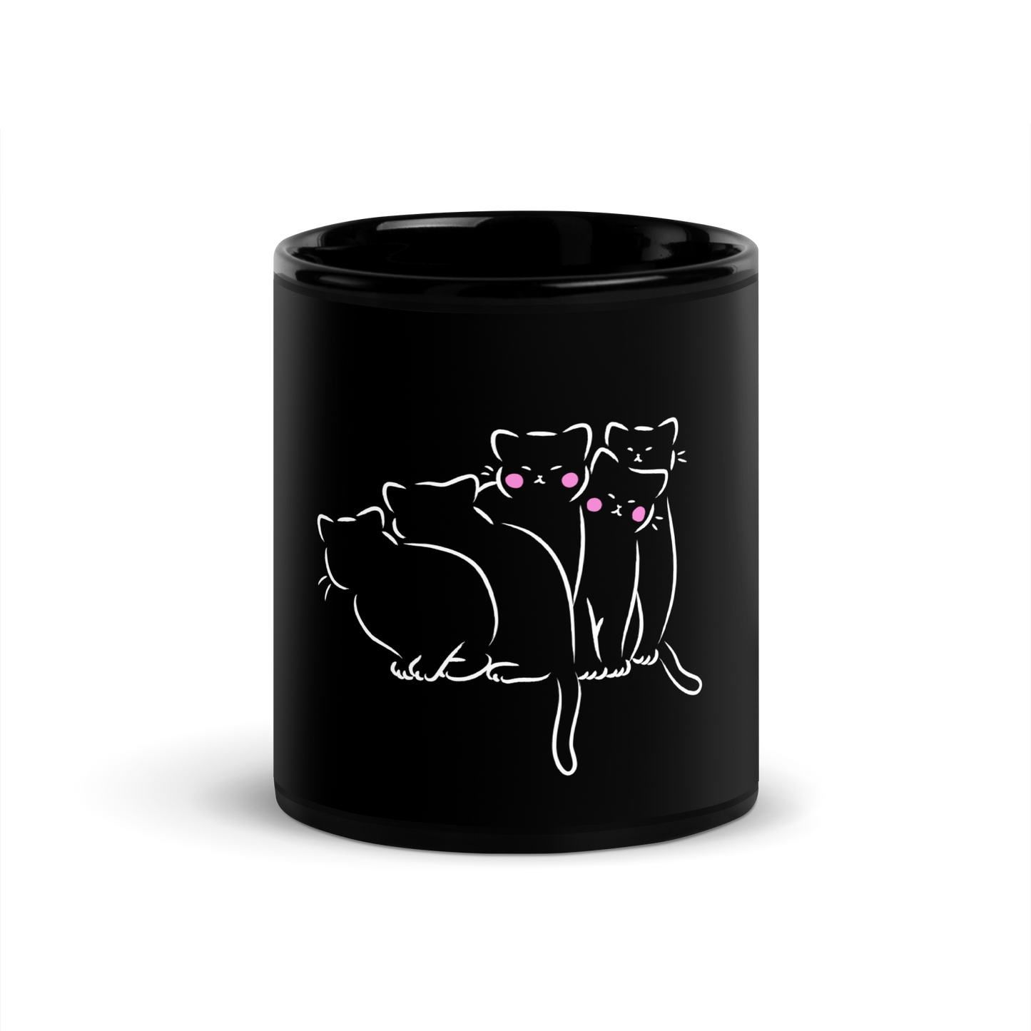 The Curious Clowder - Black Mug