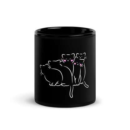 The Curious Clowder - Black Mug