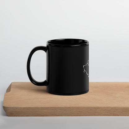The Curious Clowder - Black Mug