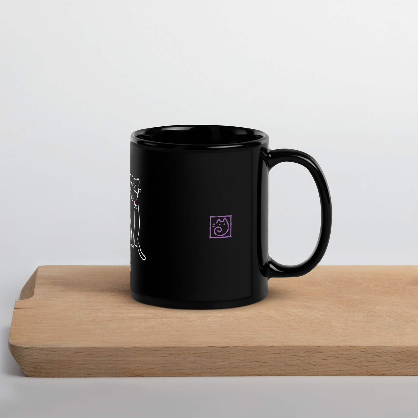 The Curious Clowder - Black Mug