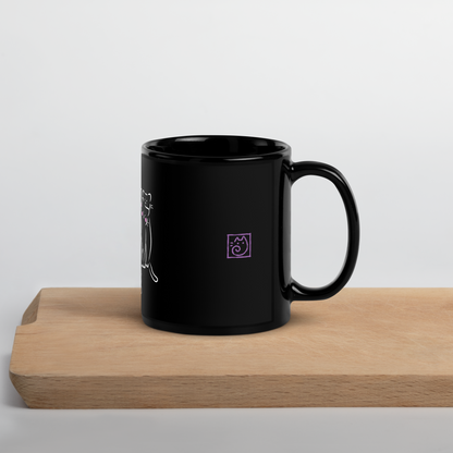 The Curious Clowder - Black Mug