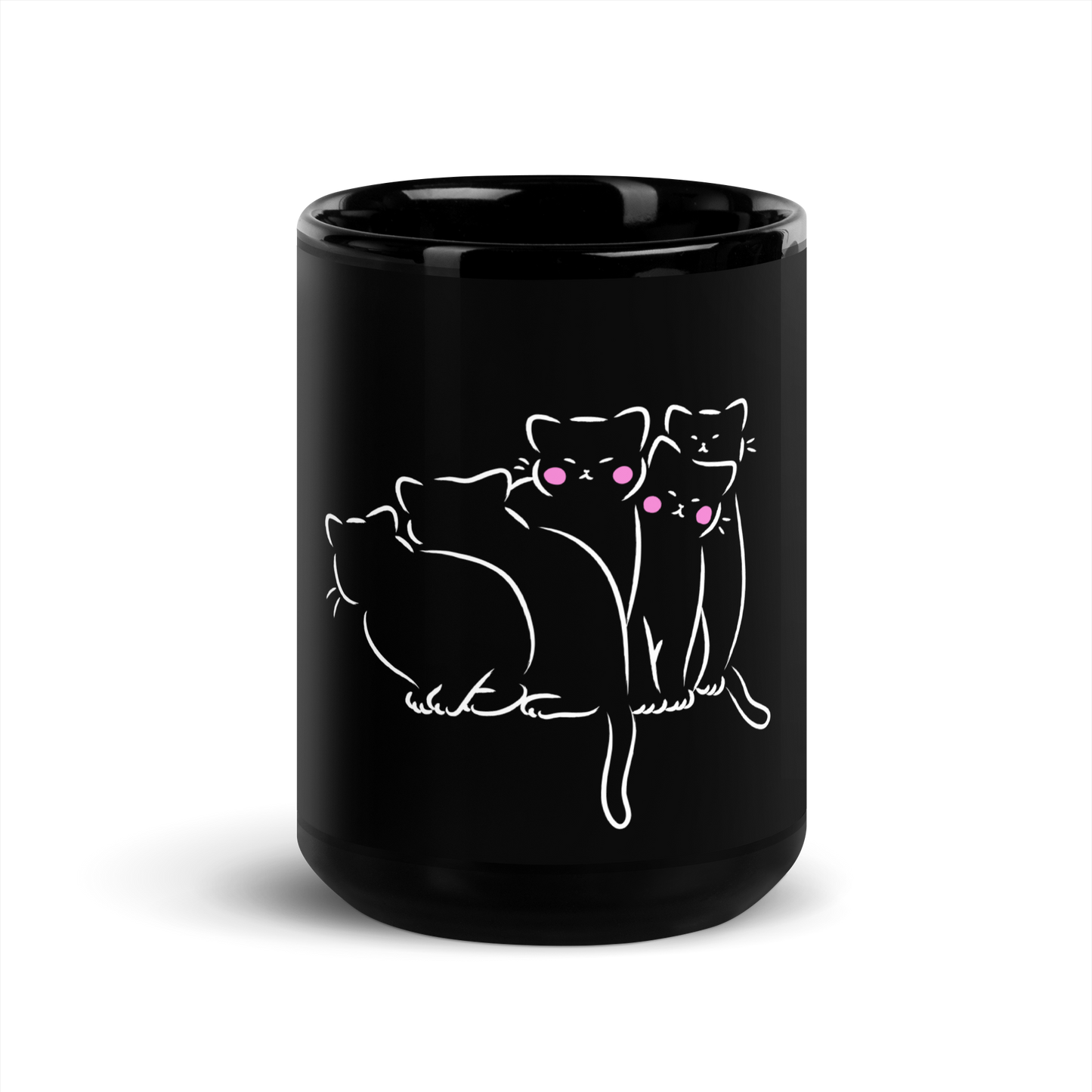 The Curious Clowder - Black Mug