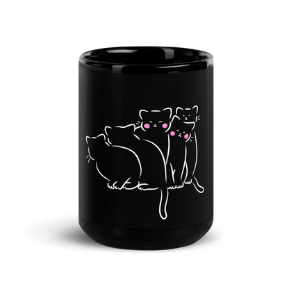 The Curious Clowder - Black Mug
