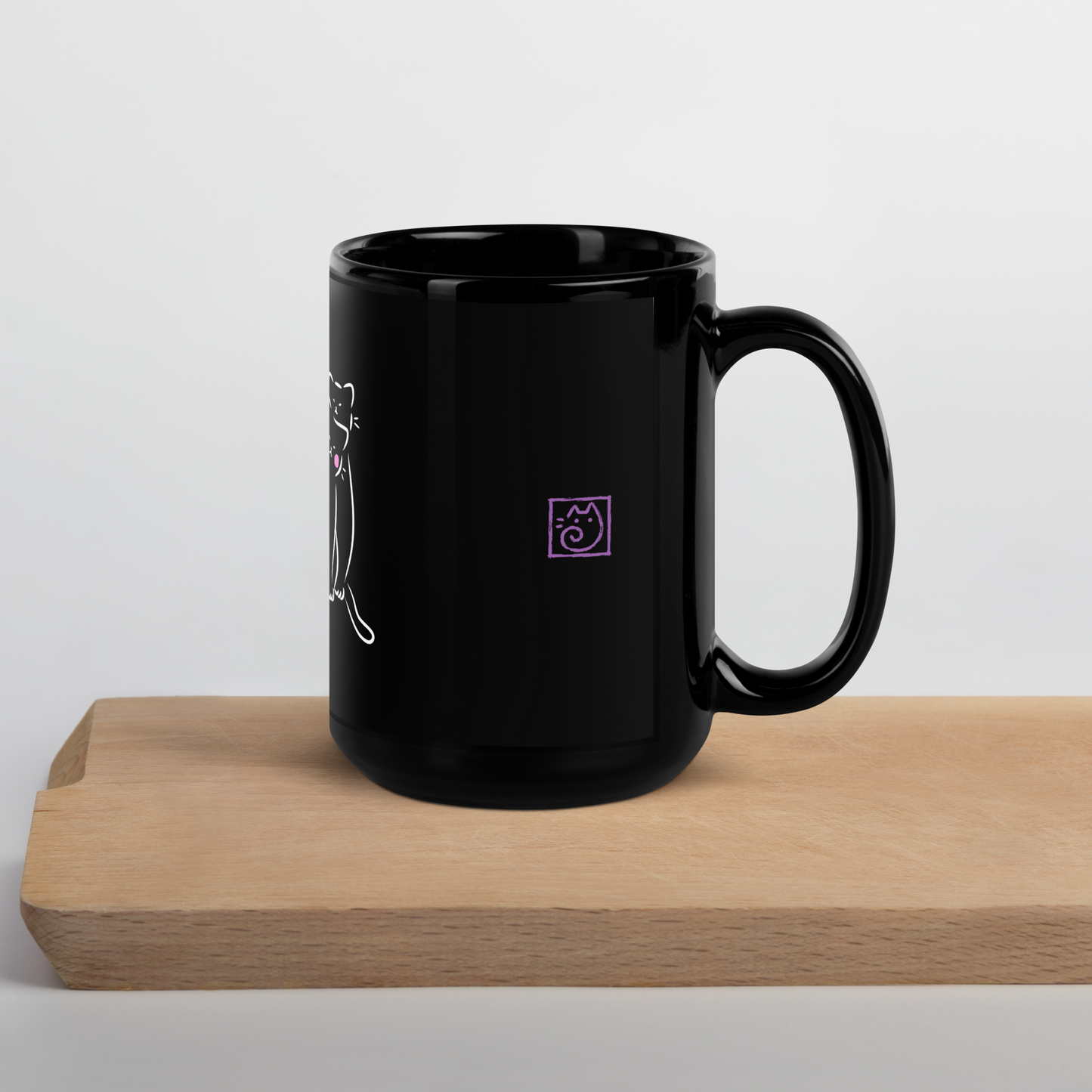 The Curious Clowder - Black Mug
